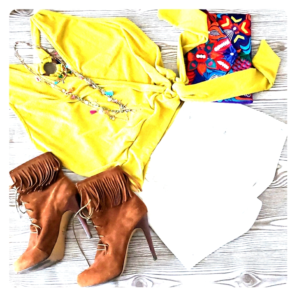 Wild Pair leather fringe boots